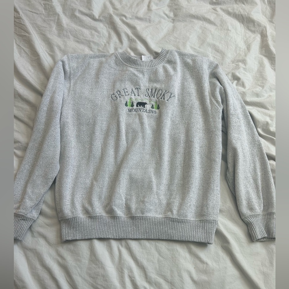 Large bear mountains Crewneck sweatshirt - Picture 1 of 1